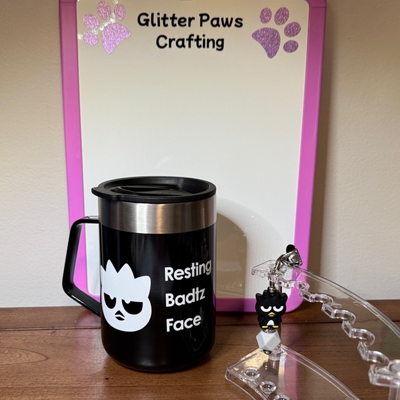Contigo Black and Silver Mug with matching cup charm - Picture 1 of 9